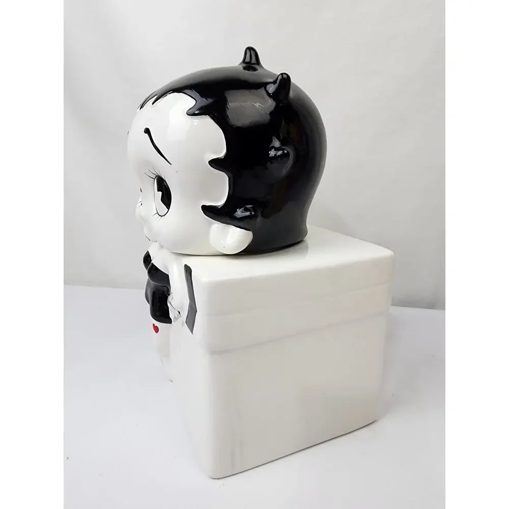 1995 Black & White Betty Boop Ceramic Cookie Jar by Benjamin Medwin Inc. BNIB